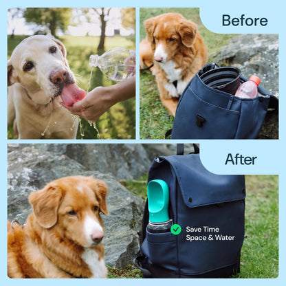 12Oz Food Grade Plastic Leak-Proof Portable Dog Water Bottle - Dispenser Water Bottles, Pet Drinking Feeder for Outdoor Walking, Hiking