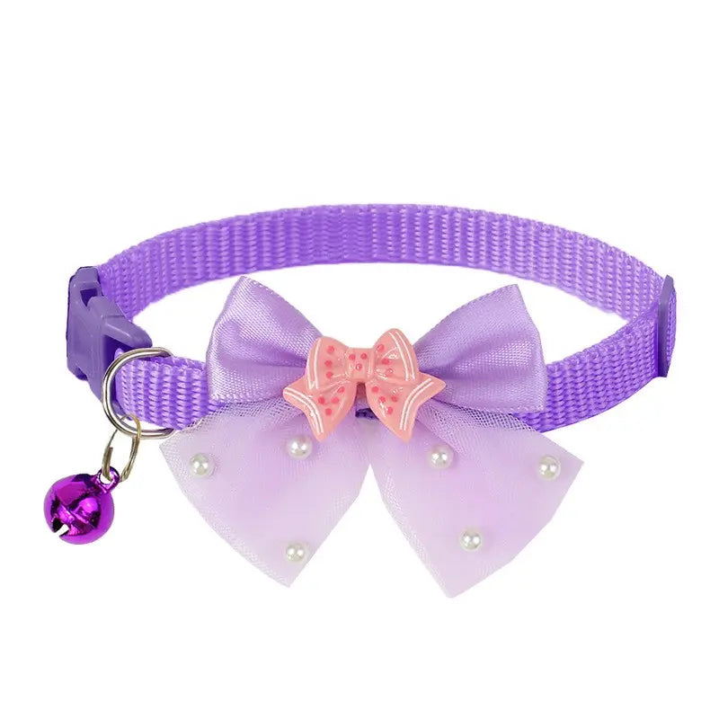 Adjustable Bow Tie Collar for Yorkie, Maltese & Poodle Dogs, Butterfly Design, Cute Pet Accessory, Comfortable Neck Strap