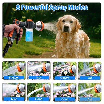 MASKOTIKS Dog Washing Hose Attachment-All in One Dog Bath Attachment for Tub-Dog Shampoo Sprayer-Dog Washing Kit-Dog Drying Towel-Dog Tooth Brush-Dog Washing Brush-Dog Scrubber for Bath and Dog Shampoo Brush
