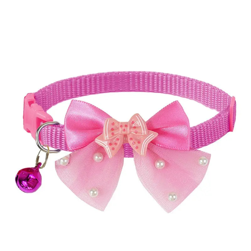 Adjustable Bow Tie Collar for Yorkie, Maltese & Poodle Dogs, Butterfly Design, Cute Pet Accessory, Comfortable Neck Strap
