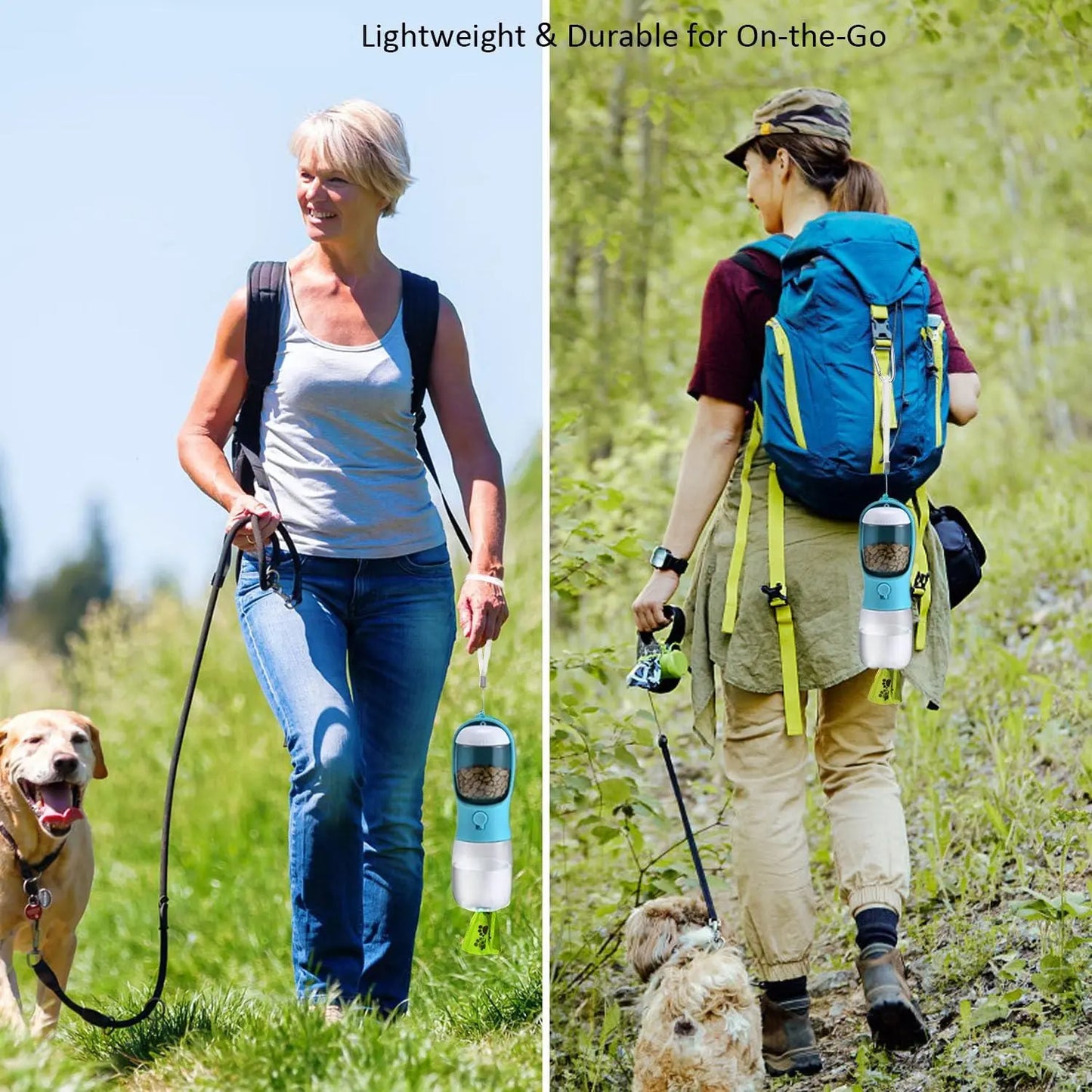 12Oz Food Grade Plastic Leak-Proof Portable Dog Water Bottle - Dispenser Water Bottles, Pet Drinking Feeder for Outdoor Walking, Hiking