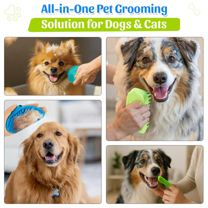MASKOTIKS Dog Washing Hose Attachment-All in One Dog Bath Attachment for Tub-Dog Shampoo Sprayer-Dog Washing Kit-Dog Drying Towel-Dog Tooth Brush-Dog Washing Brush-Dog Scrubber for Bath and Dog Shampoo Brush