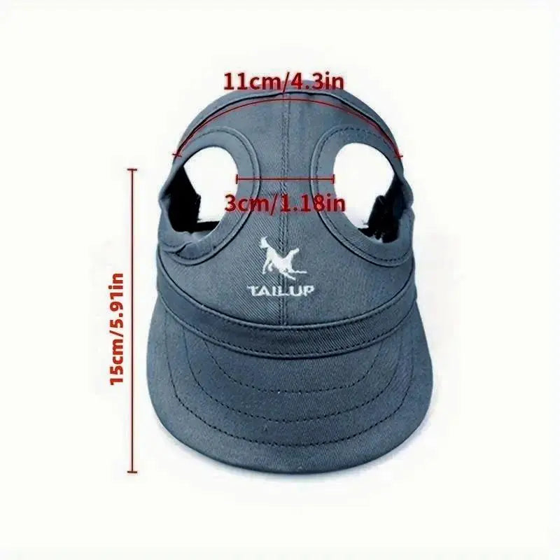 Adjustable Pet Sun Hat, 1 Count Waterproof Pet Hat with Elastic Band, Outdoor Sun Hat for Small Medium Dogs & Cats