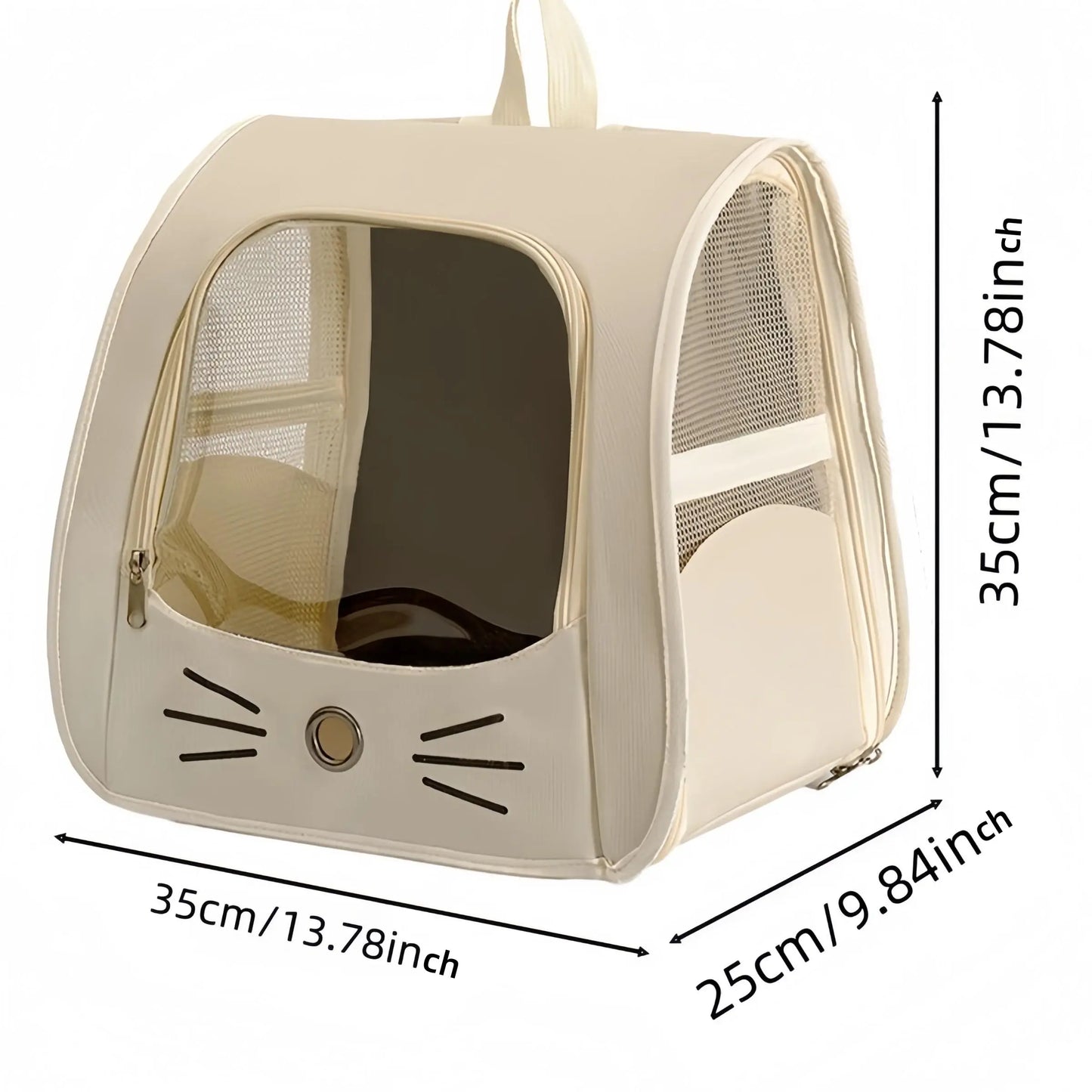 Transparent Cat Backpack with Ventilation Holes, Durable Travel Bag, Portable Breathable Pet Transport Box, Animal Carrier, Essential Pet Supplies for Cats and Dogs