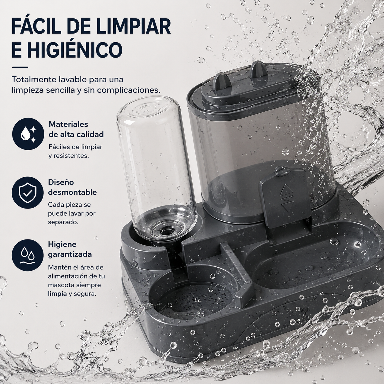 Dispensador Automático 2 en 1 para Mascotas | Comida y Agua Siempre Disponibles