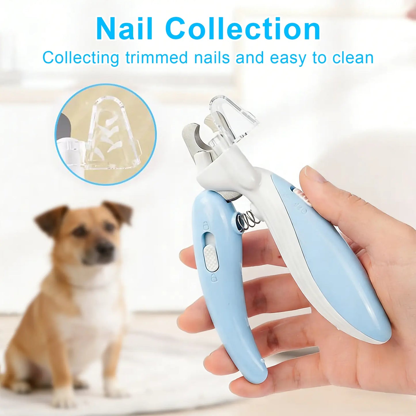 2-In-1 Cat Nail Clipper with Bright LED Light Safe the Quick Cutting Pet Paw Trimming Dog Claw Grooming Clippers Kit Sharp Stainless Blades Ultimate Tool