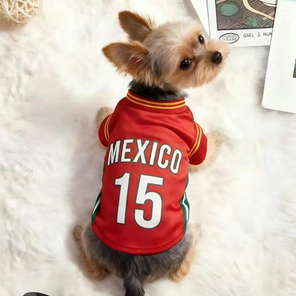 Breathable Pet Basketball Jersey, Summer Comfort Shirt for Small Medium Dogs, Stylish Dog Clothes, Ideal for Active Pets