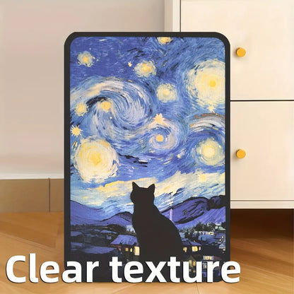 Cat Scratching Post Pet Toy, Durable Cat Pad Vertical Scratcher for Indoor Play, Multi-Functional Interactive Cat Climbing Mat, Self-Stick Christmas Halloween Decor, Scratcher Board