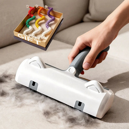 Reusable Pet Hair Removal Roller - Static Fur Remover for Dogs & Cats - Perfect for Furniture, Carpet & Bedding - Washable Lint Roller with Large Dustbin & Cute Design - Bonus Pet Chew Toy Included, Easter Gift