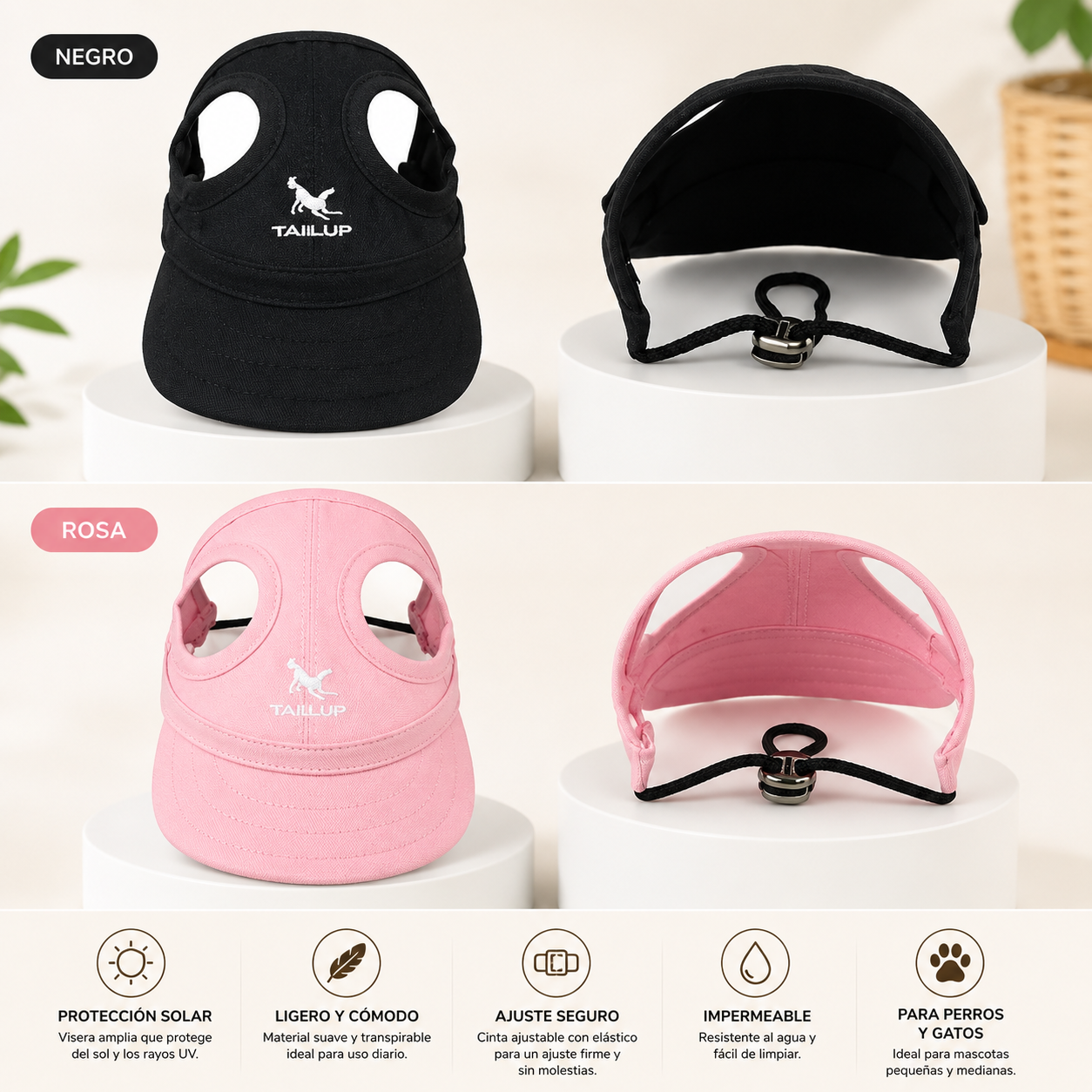 🌞 Protección Solar para tu Mejor Amigo | Sombrero Impermeable para Mascotas