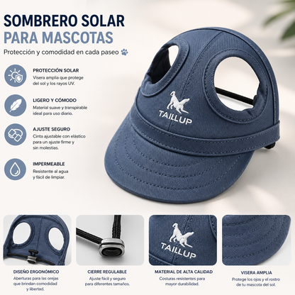 🌞 Protección Solar para tu Mejor Amigo | Sombrero Impermeable para Mascotas