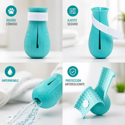 🐶🐱 Baña y Cuida a tu Mascota con Seguridad – Protectores de Patas de Silicona Reutilizables (4 Pares)