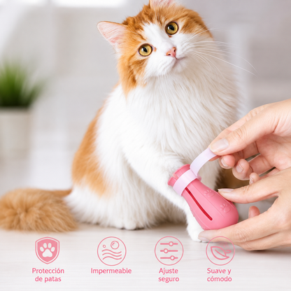 🐶🐱 Baña y Cuida a tu Mascota con Seguridad – Protectores de Patas de Silicona Reutilizables (4 Pares)