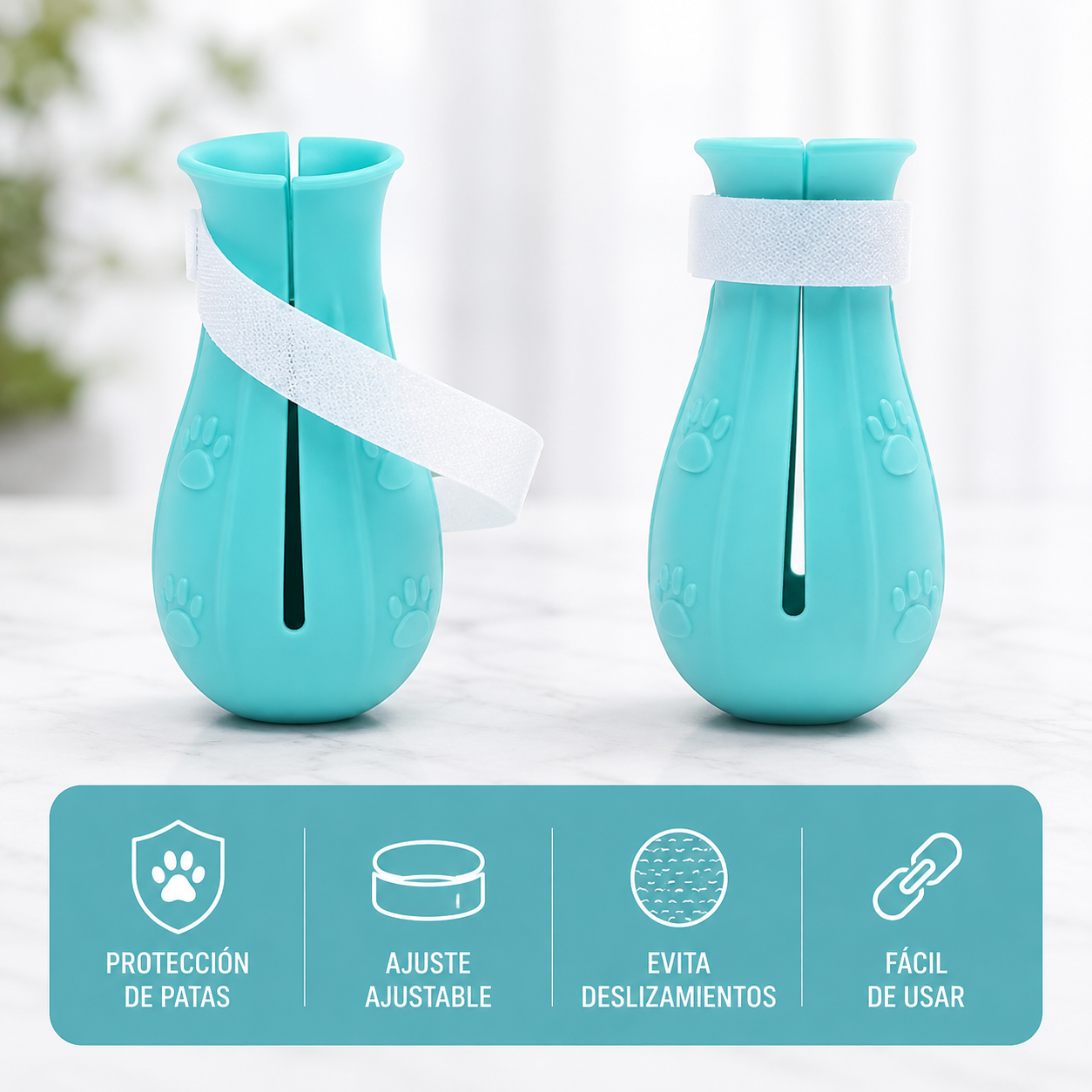 🐶🐱 Baña y Cuida a tu Mascota con Seguridad – Protectores de Patas de Silicona Reutilizables (4 Pares)