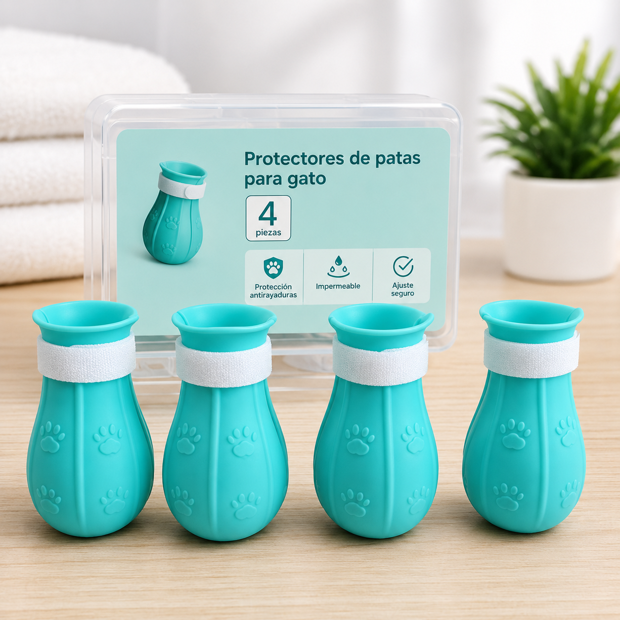 🐶🐱 Baña y Cuida a tu Mascota con Seguridad – Protectores de Patas de Silicona Reutilizables (4 Pares)