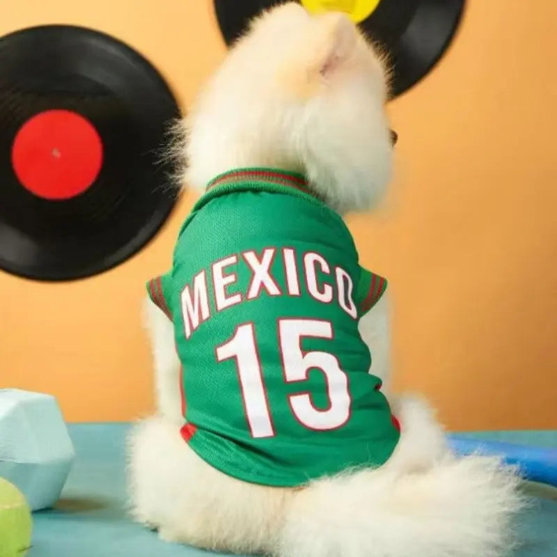 Breathable Pet Basketball Jersey, Summer Comfort Shirt for Small Medium Dogs, Stylish Dog Clothes, Ideal for Active Pets