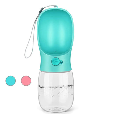 12Oz Food Grade Plastic Leak-Proof Portable Dog Water Bottle - Dispenser Water Bottles, Pet Drinking Feeder for Outdoor Walking, Hiking